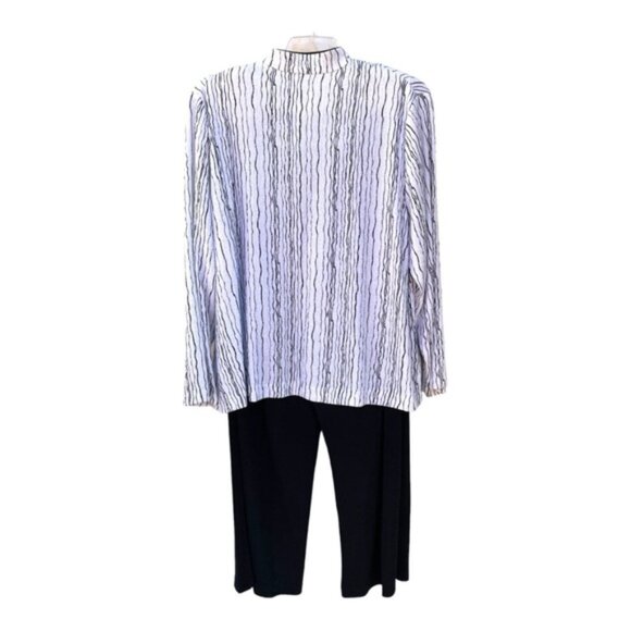 Alex Evenings Glitter Drizzle Print Jacket Pant Set Jacket Sz 3X- Pant 2X - Picture 9 of 12